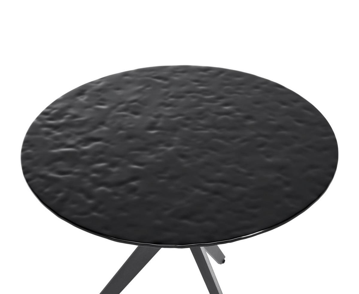 Sada stolků CONTI sklo bubble 70x38cm, 55x48cm - černá, Moderní, kov/sklo (70/55/70/55/38/48cm) - Mömax