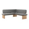 Eckbank Beluna Ii Wesbstoff Dunkelgrau, B: 192cm - Eichefarben/Dunkelgrau, KONVENTIONELL, Holz/Textil (192/170cm) - James Wood