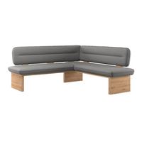 Eckbank Beluna Ii Wesbstoff Dunkelgrau, B: 192cm - Eichefarben/Dunkelgrau, KONVENTIONELL, Holz/Textil (192/170cm) - James Wood