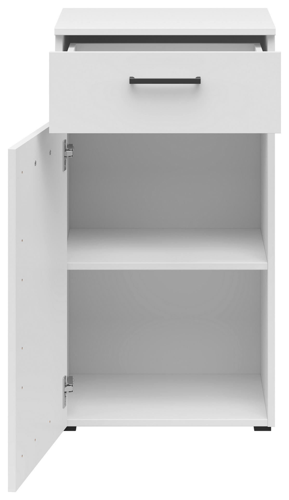 Komód Cabinet - fehér, Modern, faalapú anyag (45/83/40cm)