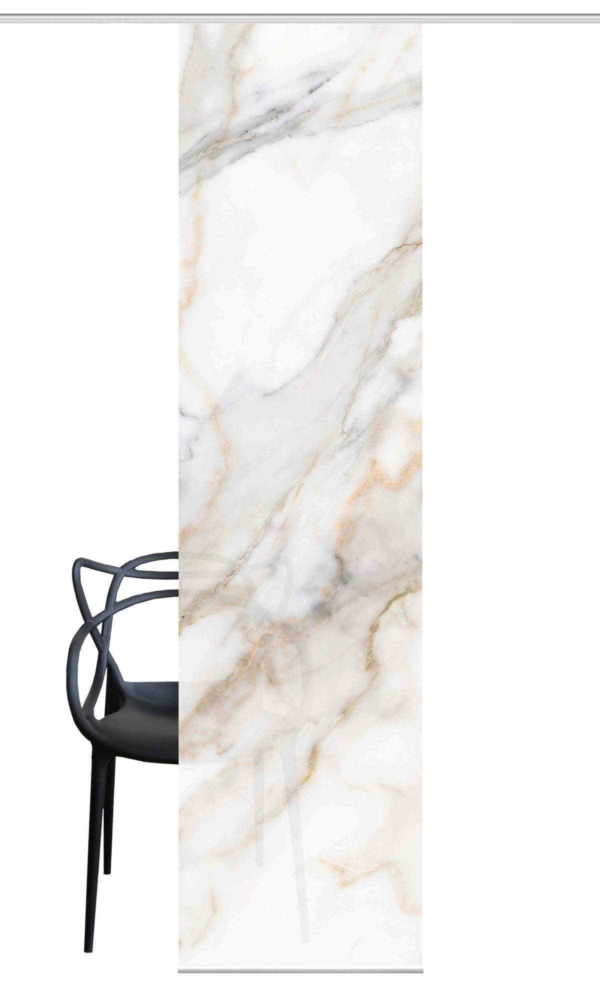 Flächenvorhang Sumani - Naturfarben, Design, Textil (60/245cm)