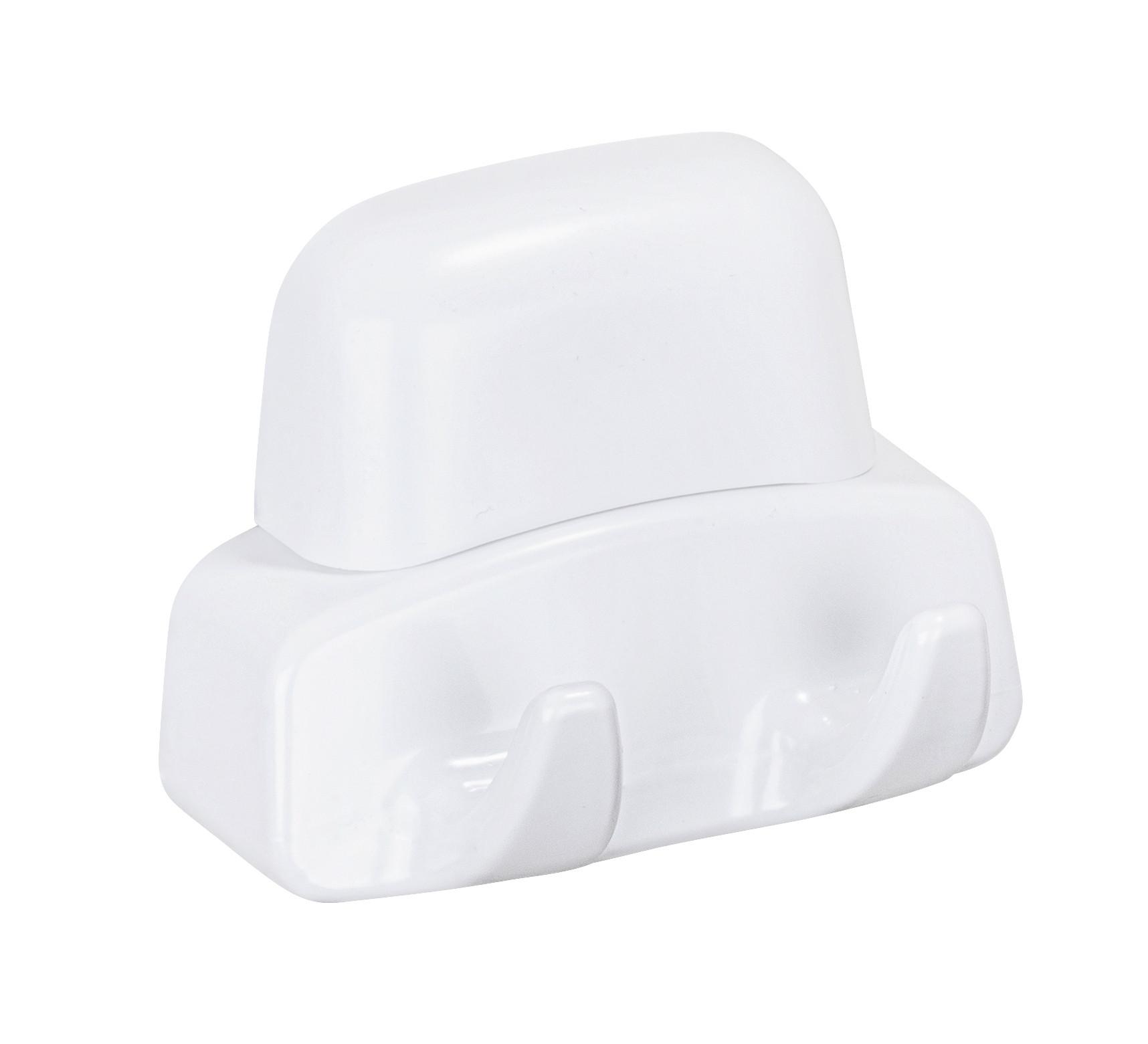Fali Kampó Pure Duo 17940100 - fehér, Konventionell, műanyag (8/5,5/4,5cm) - Wenko