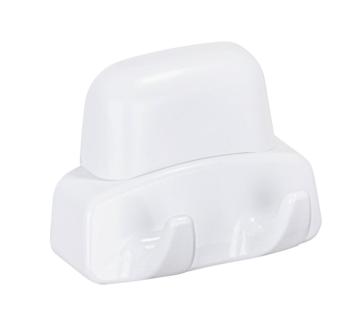 Wandhaken Pure Duo 17940100 - Weiß, KONVENTIONELL, Kunststoff (8/5,5/4,5cm) - Wenko