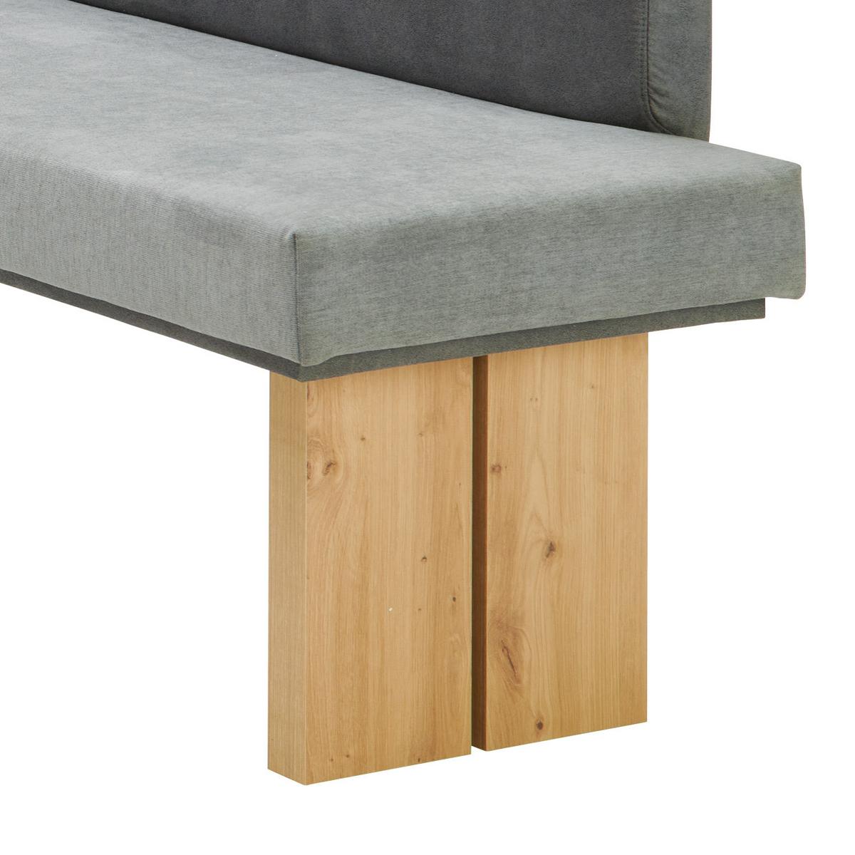 Eckbank Hellgrau/Eiche Dekor Emma 185x150 cm - Eichefarben/Anthrazit, KONVENTIONELL, Holzwerkstoff/Textil (185/150cm)