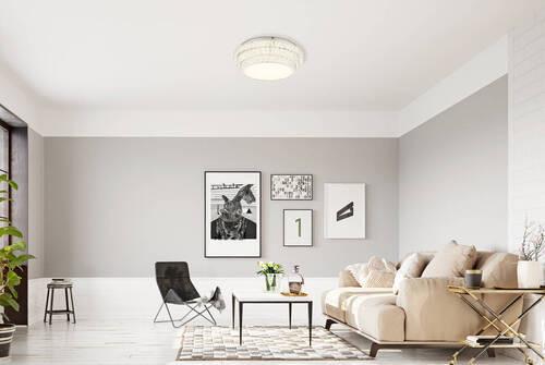 Led-deckenleuchte 68157-48 - Klar/Chromfarben, LIFESTYLE, Kunststoff/Metall (50/15,5cm) - Globo