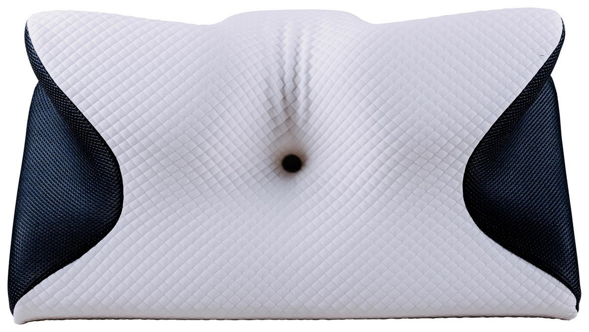 Ergonomický vankúš s pamäťou Naturtex - čierna/biela, Basics, textil/plast (61/34/12cm)