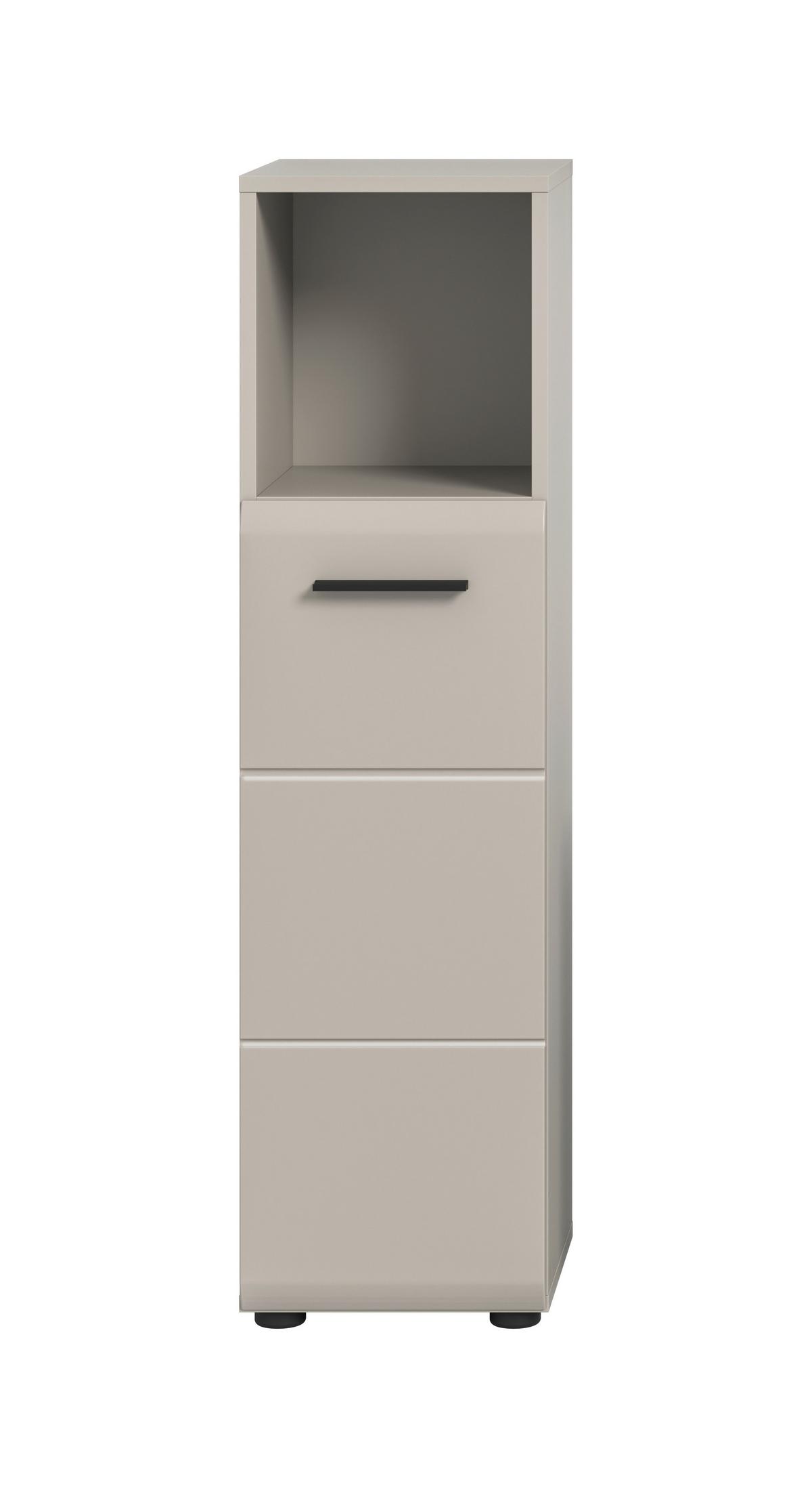 MIDISCHRANK Ice Kaschmir B: 30cm - Kaschmir/Schwarz, Trend, Holzwerkstoff (30/110/30cm) - MID.YOU