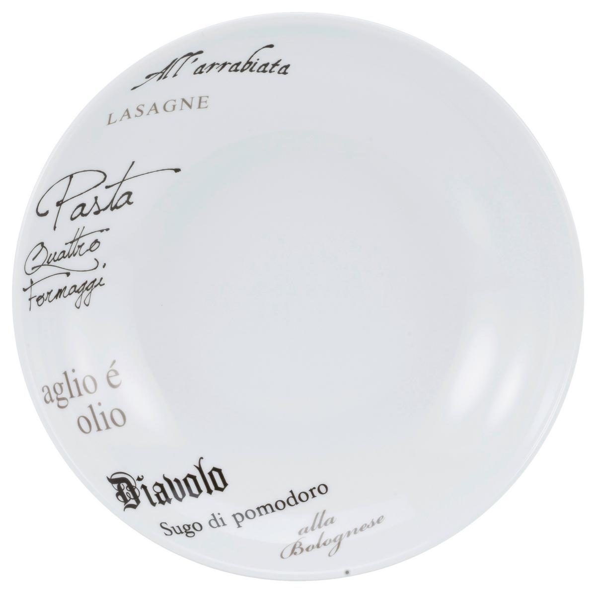 Pastatellerset 4-Tlg. Europa Gustoso, Weiß - Weiß, Design, Keramik (27cm) - Creatable