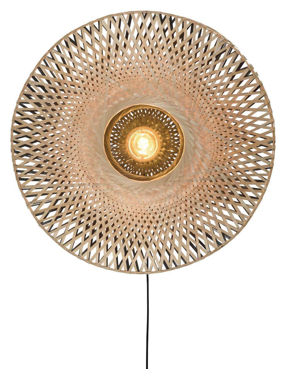 Wandleuchte Kalimanta 1-Flammig - Hellbraun/Schwarz, Natur, Naturmaterialien (87/20cm) - Good & Mojo