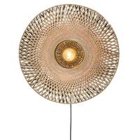 Wandleuchte Kalimanta 1-Flammig - Hellbraun/Schwarz, Natur, Naturmaterialien (87/20cm) - Good & Mojo