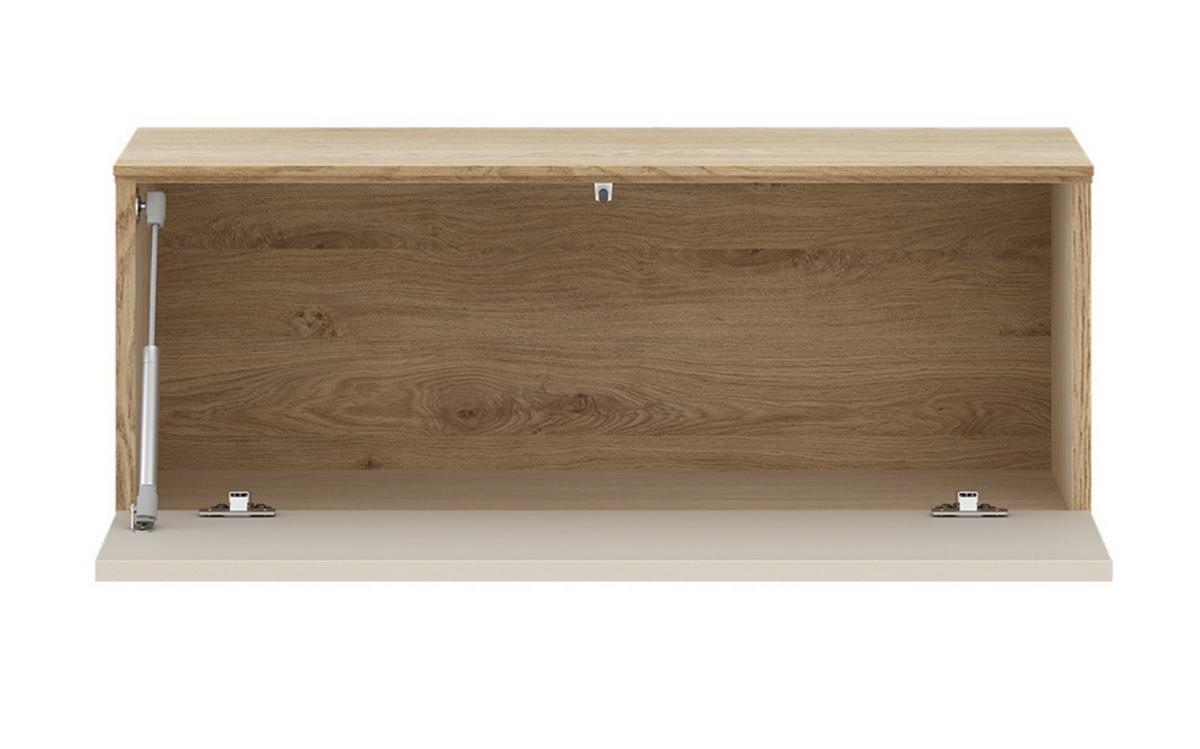 Lowboard Puento Eichefarben/Beige B: 80cm - Kaschmir/Eichefarben, Design, Holzwerkstoff (80/37,6/35cm) - Livetastic