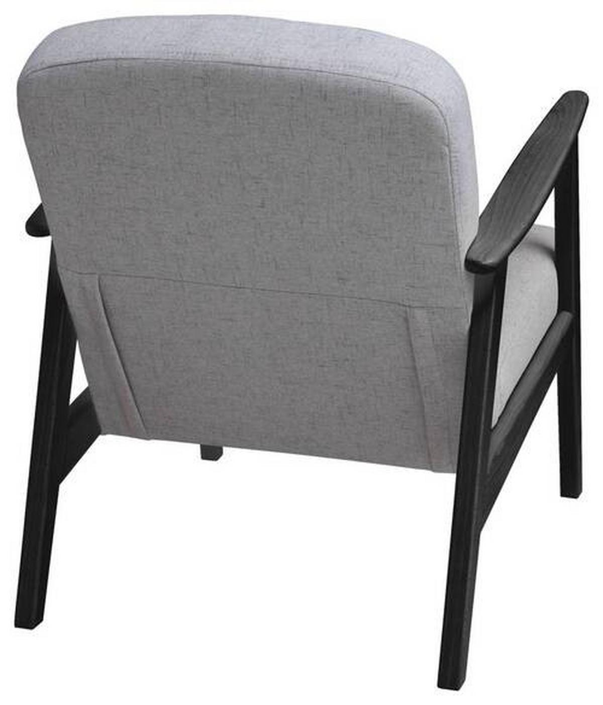 Sessel Retro - Silberfarben/Schwarz, Natur, Holz/Textil (63/78/78cm) - Livetastic