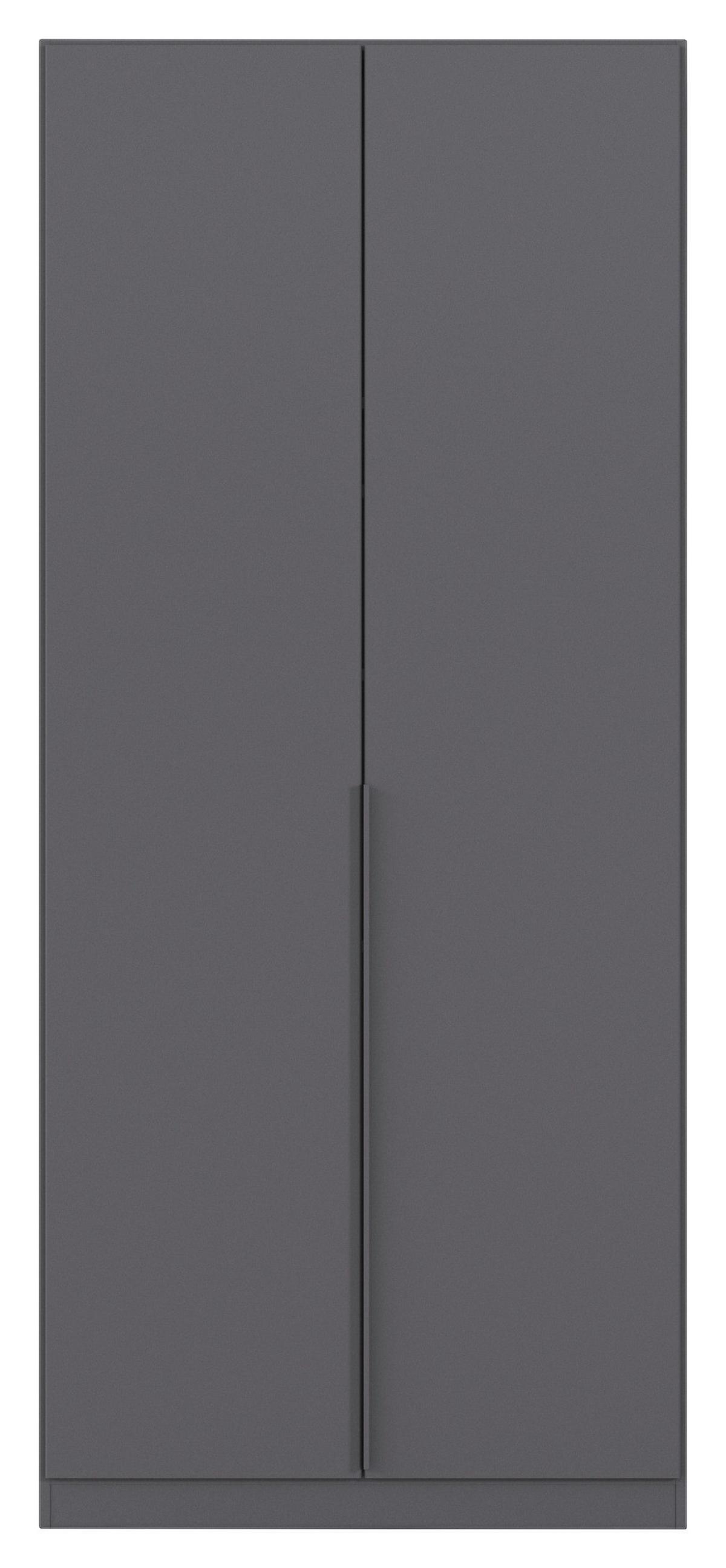 Drehtürenschrank Alabama Grau Metallic B: 91 Cm - Grau, MODERN, Holzwerkstoff (91/229/54cm) - Rauch Möbel