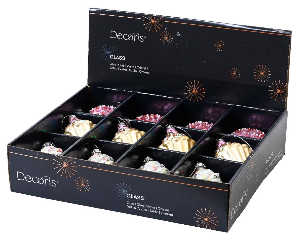 Vianočná guľa SWEET - Basics, sklo (6,00/6,00/7,80cm)