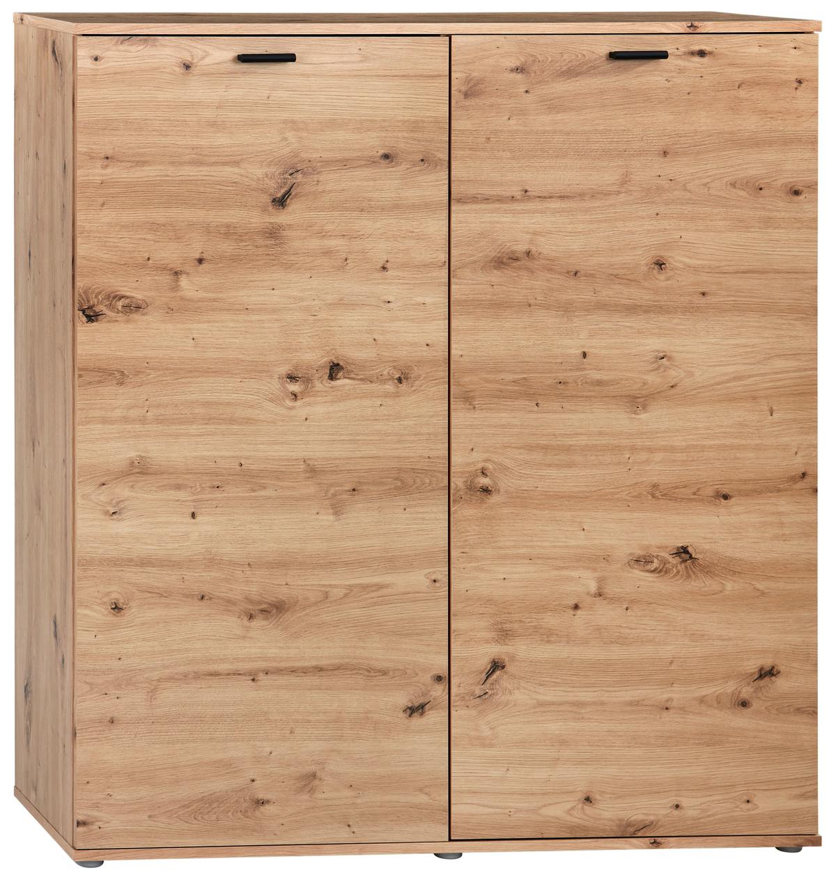Schuhschrank Boot 2 Artisan Eiche Dekor B: 120 cm - Eichefarben, MODERN, Holzwerkstoff (120/125/37cm)