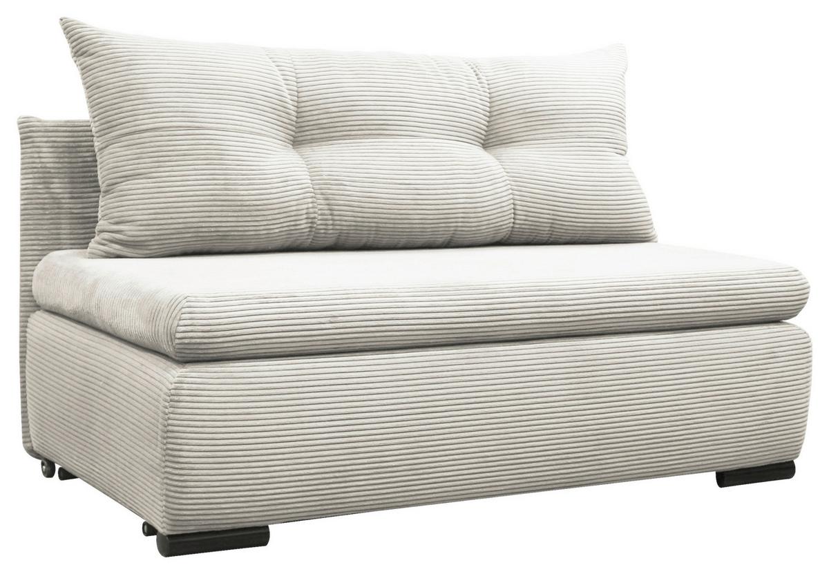 2-sitzer-sofa Yellow Mit Schlaffunktion Weiß Cord - Schwarz/Weiß, Design, Textil (154/93/85cm) - MID.YOU