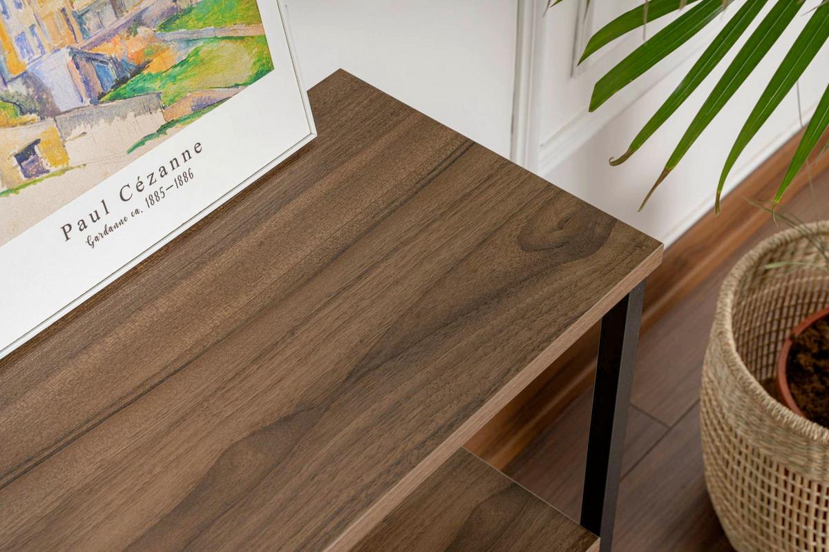 KOMMODE Schwarz/Walnuss B: 120cm - Walnussfarben/Schwarz, MODERN, Holzwerkstoff (120/77/30cm)