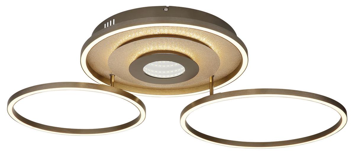 LED-Dekoleuchte inkl. 1x LED 230V, Aluminium - Champagner/Goldfarben, Design, Kunststoff/Metall - Globo