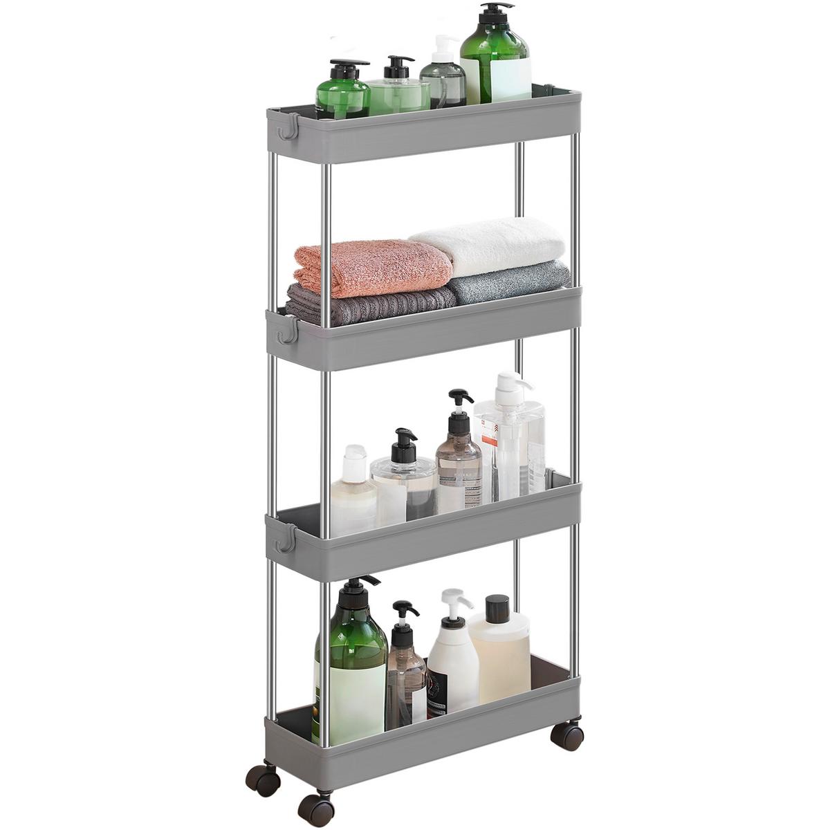 Servierwagen Grau B: 42 Cm - Grau, Basics, Kunststoff/Metall (42/86/14,4cm)