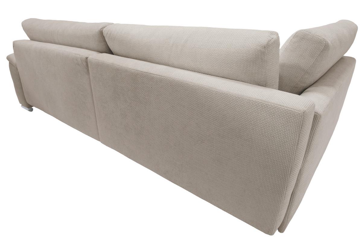 Ecksofa Casa Grande,sandfarben Schenkel: 178x268 cm - Sandfarben/Silberfarben, Design, Textil (178/268cm) - Livetastic