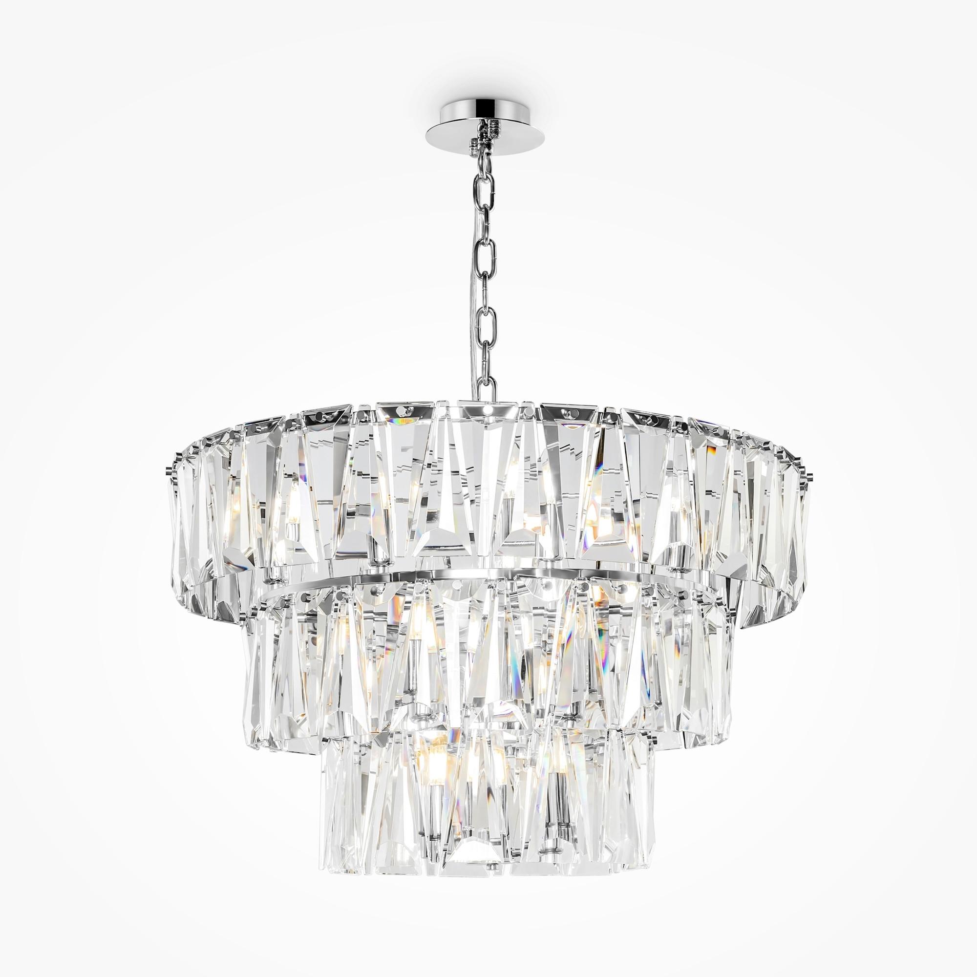 Pendelleuchte Puntes - Chromfarben, Trend, Metall (77/50/77cm) - MAYTONI