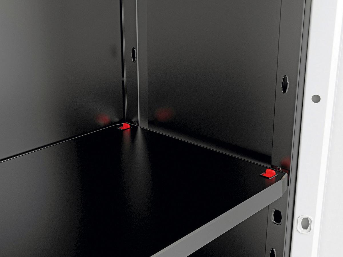 Mehrzweckschrank Stilo Tall Grau/rot/schwarz Bxh: 68x173cm - Rot/Schwarz, Design, Kunststoff (68/173/39cm) - Keter