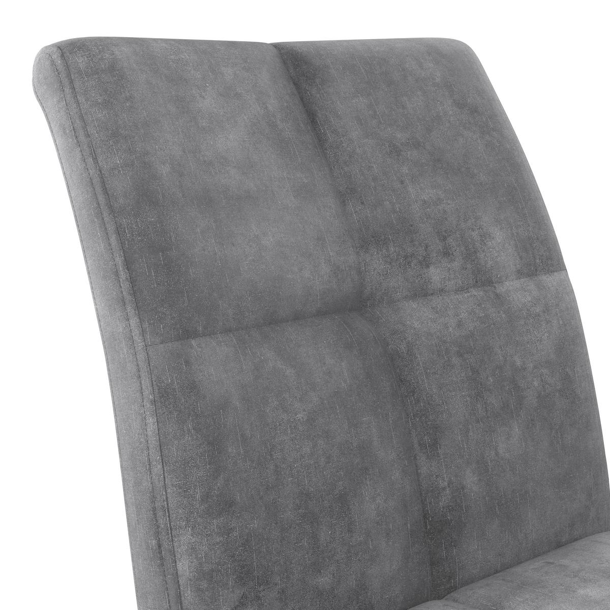 Houpací židle MILOS - šedá/černá, Moderní, kov/textil (45/93/61cm)