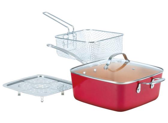 Livington Copperline Eckpfanne - Klar/Rot, MODERN, Glas/Keramik (51,5/25/10cm) - Mediashop Livington Copperline Eckpfanne - Klar/Rot, MODERN, Glas/Keramik (51,5/25/10cm) - Mediashop