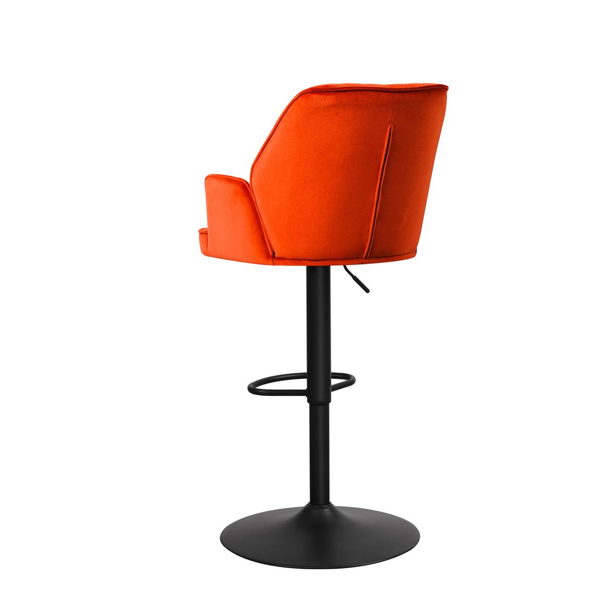 Barhocker-Set Donny Kupferfarben B: 54 cm - Schwarz/Orange, MODERN, Textil/Metall (54/100/58cm) - MID.YOU