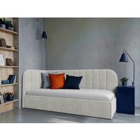 Polsterbett Millow Links Beige Lf: 90x200 Cm - Beige/Schwarz, MODERN, Holz/Holzwerkstoff (90/200cm) - MID.YOU