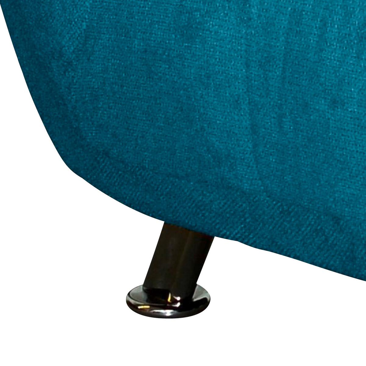 Liege Isabella Flachgewebe Türkisblau - Türkis/Chromfarben, MODERN, Textil (68/88/164cm) - MID.YOU