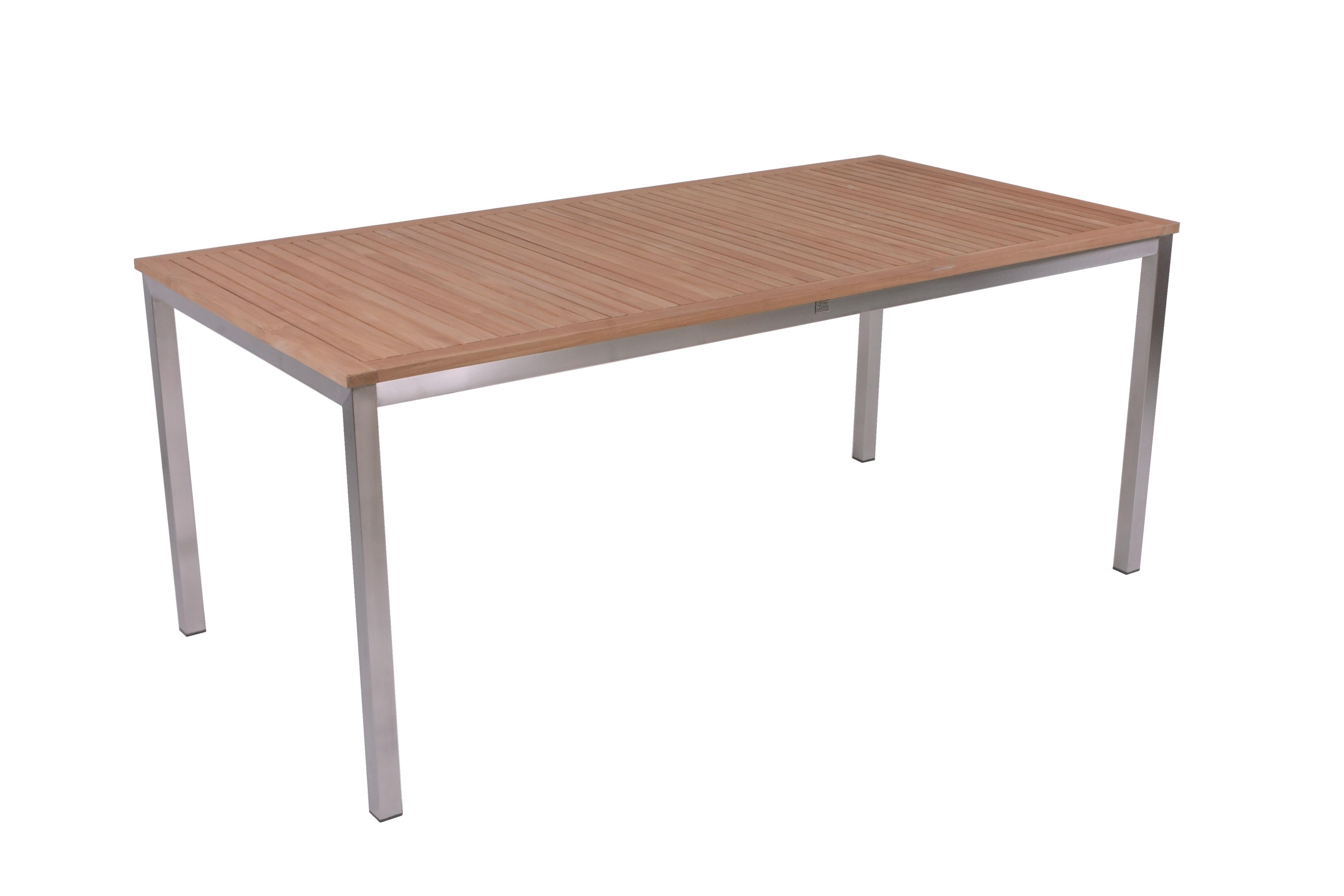 Gartentischgruppe Denver - Silberfarben/Braun, Basics, Holz/Kunststoff (190/75/280cm) - Gardenson