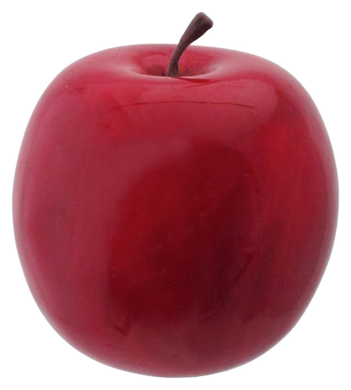 Dekoapfel Rot Kunststoff Stehend für Indoor - Rot, KONVENTIONELL, Kunststoff (6,5cm)