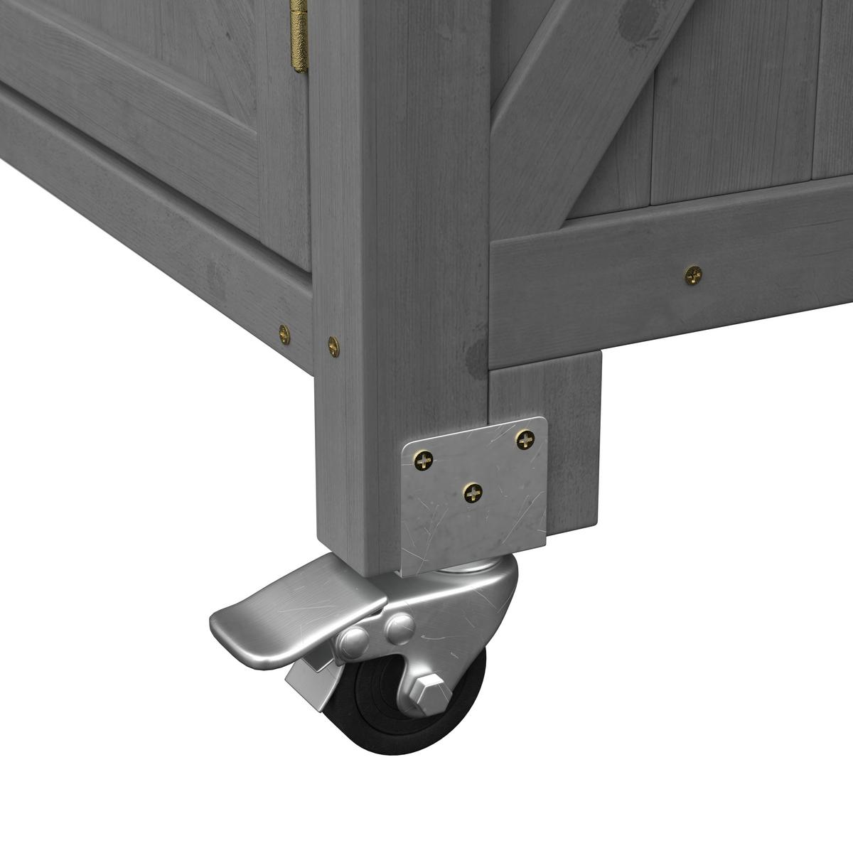 SKŘÍŇ JADA - šedá, Moderní, kov/dřevo (128/92/47cm) - Bessagi Garden