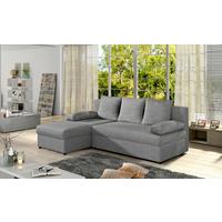 Ecksofa Gino Grau S: 201x143 Cm - Schwarz/Grau, Design, Textil (201/143cm) - MID.YOU