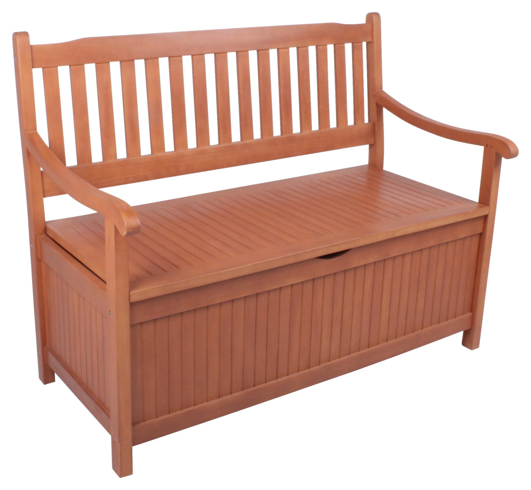 Gartenbank Holz 2 Sitzer Housten Integrierte Truhe