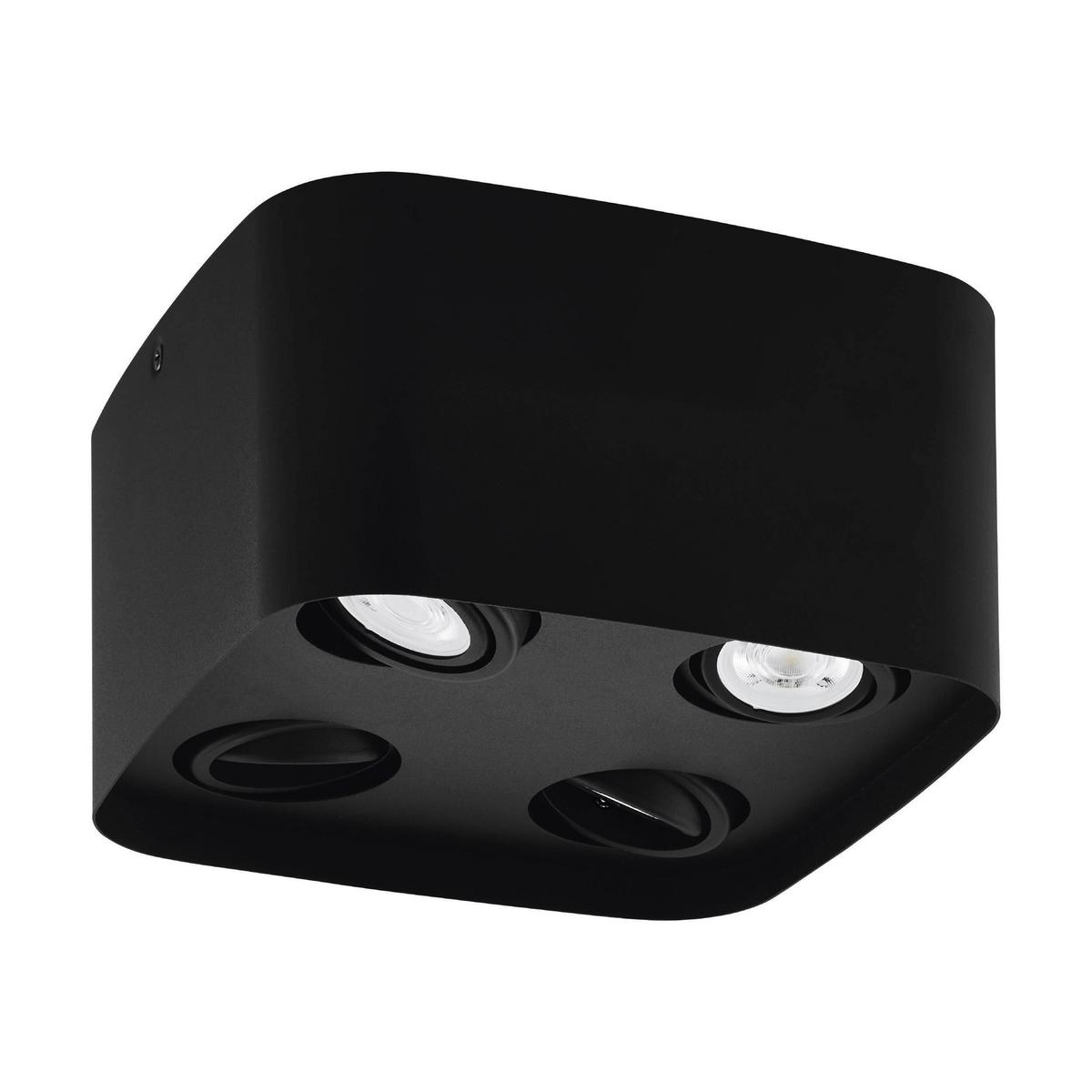Deckenleuchte Caminales L: 24 Cm Mit Smartphone-Steuerung - Schwarz, Design, Metall (24/24/12cm) - Eglo