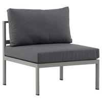 Loungesessel Copacabana - Pastellgrün/Grau, KONVENTIONELL, Metall (70/65/74cm) - Gardenson