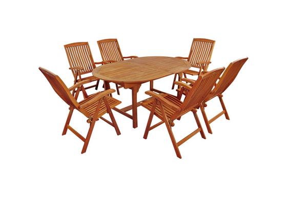 Gartentischgruppe Sun Flair - Hellbraun, Basics, Holz - Ambia Garden Gartentischgruppe Sun Flair - Hellbraun, Basics, Holz - Ambia Garden
