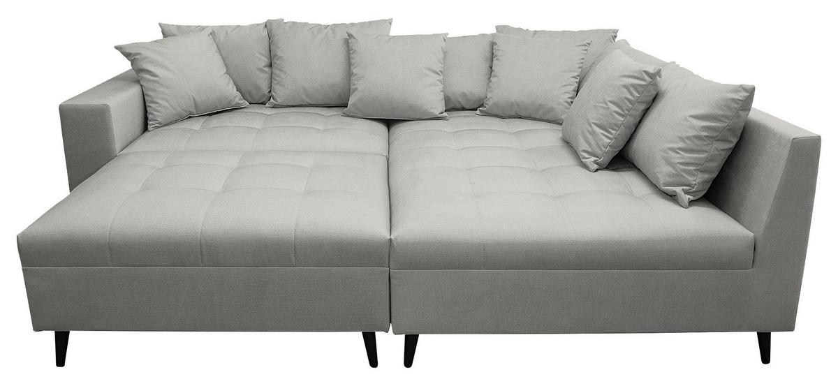 Ecksofa Pruno, Grau S: 247x174 Cm - Schwarz/Grau, Design, Textil (247/174cm) - MID.YOU