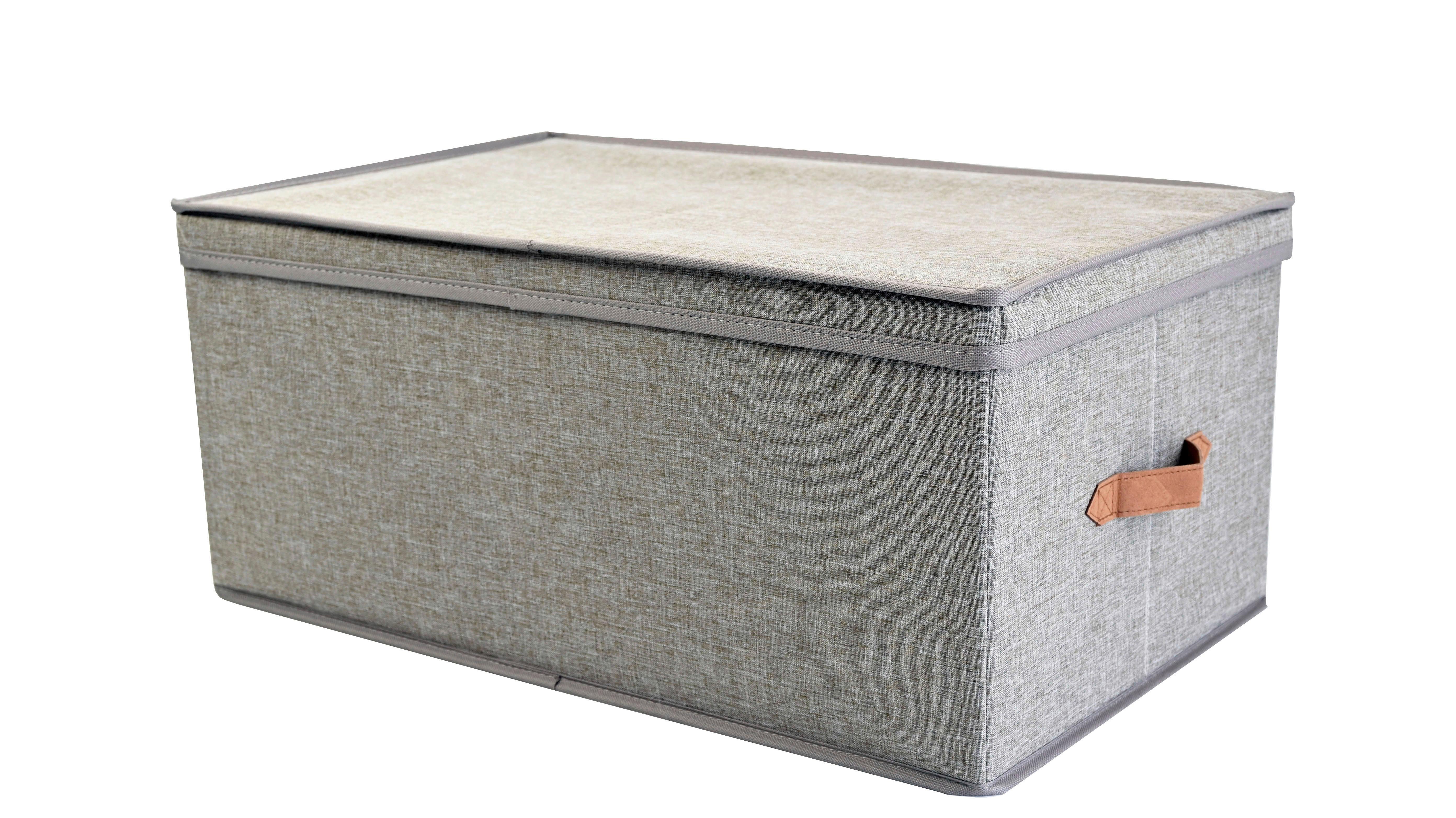 Aufbewahrungsbox Carlotta - Braun, KONVENTIONELL, Karton/Leder (58/36/25cm) - Luca Bessoni