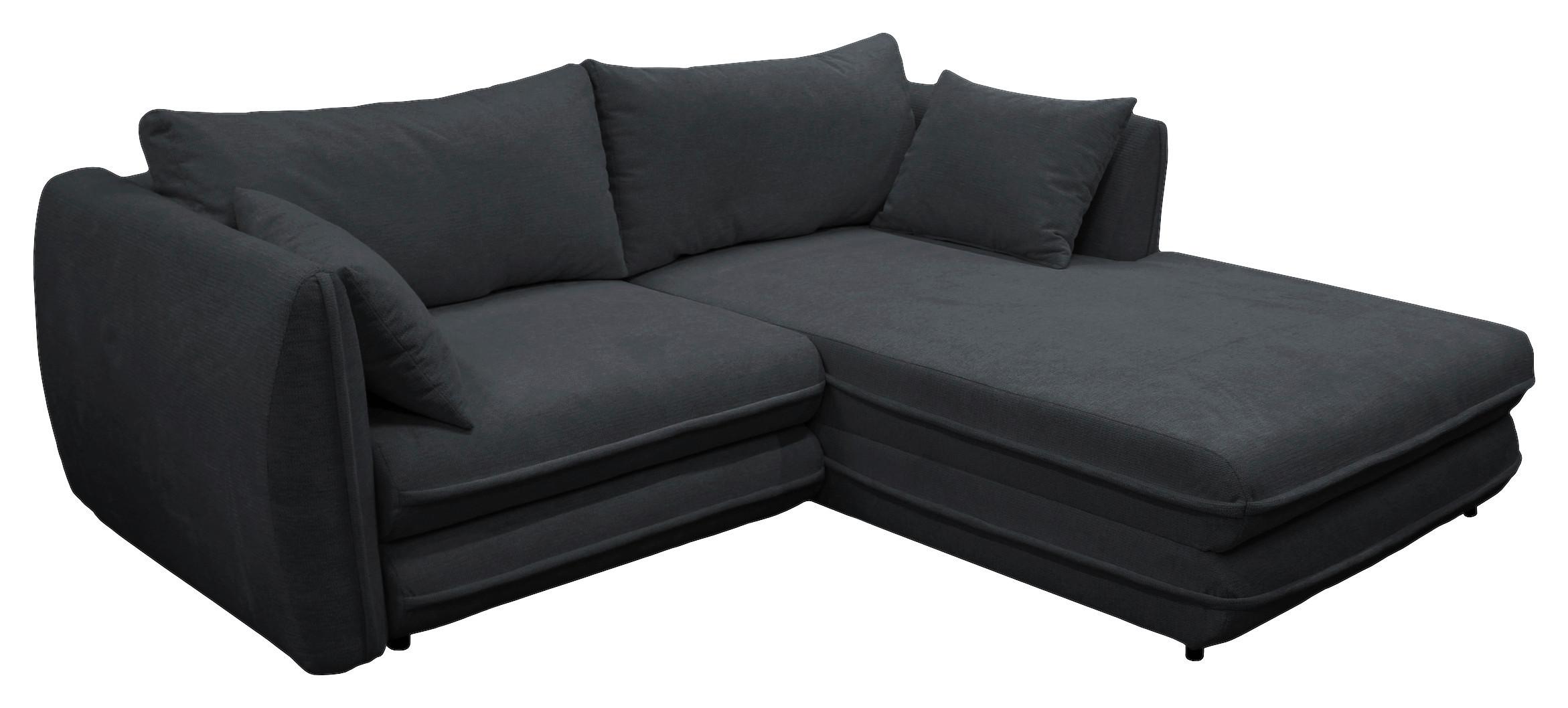 Ecksofa Vivaldi Schwarz S: 240x201 cm - Schwarz, Design, Textil (240/201cm) - MID.YOU