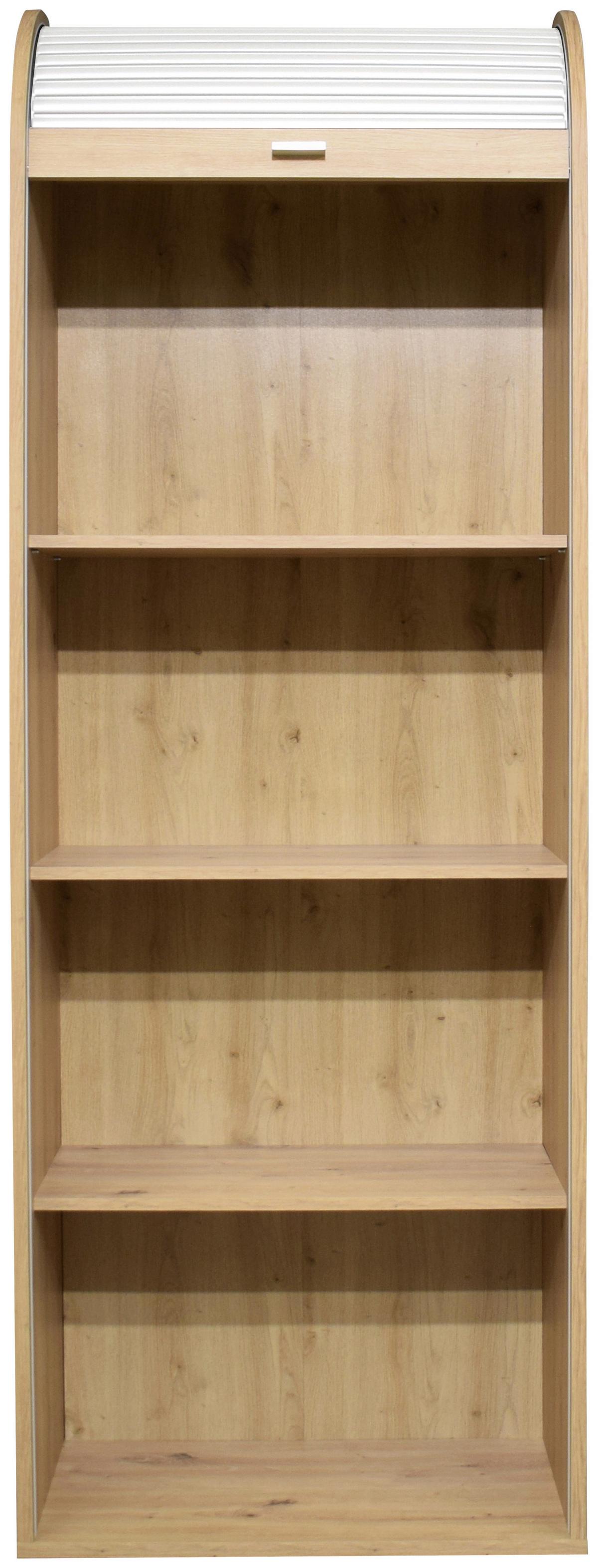 Aktenschrank Eiche Artisan/Weiß B: 69 cm - Weiß/Eiche Artisan, MODERN, Holzwerkstoff/Kunststoff (69/192/44cm) - Livetastic