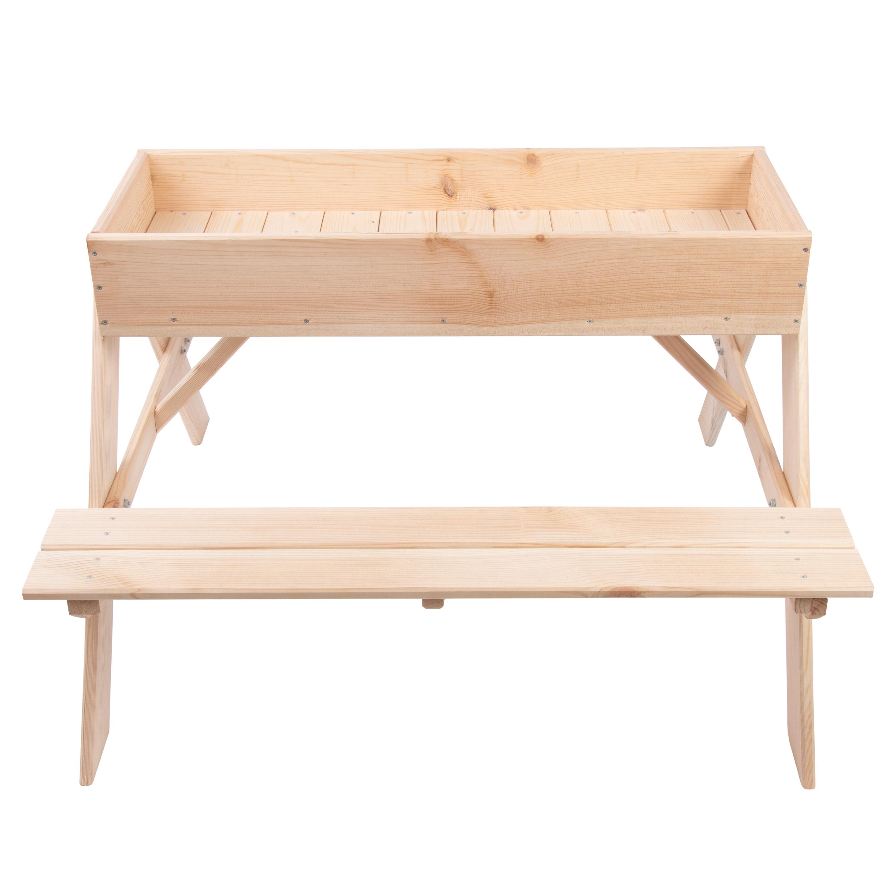 Sandkasten Kg225 - Beigebraun, Basics, Holz (93/89/58cm)