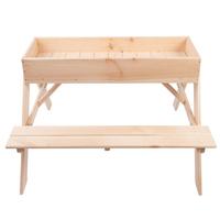 Sandkasten Kg225 - Beigebraun, Basics, Holz (93/89/58cm)