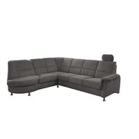 Ecksofa mit Relaxfunktion Parole Graubraun Chenille - Chromfarben/Graubraun, MODERN, Textil (236/275cm) - Livetastic