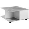 Konfererenčny stolík bielo-sivý - sivá/biela, Modern, kompozitné drevo/plast (70/70/36,5cm) - MID.YOU