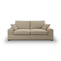 3-sitzer-sofa Veda Beige S: 221x93cm - Beige/Schwarz, Basics, Textil (221/93cm) - MID.YOU