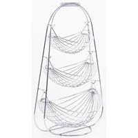 OBSTKORB ANTONIA - Silberfarben, KONVENTIONELL, Metall (35/28/56cm) - Luca Bessoni