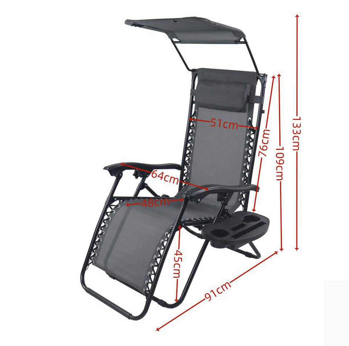 Gartenliege Maltosa Xl Klappbar, Blau - Rot, MODERN, Textil/Metall (51/133/91cm) - Gardenson